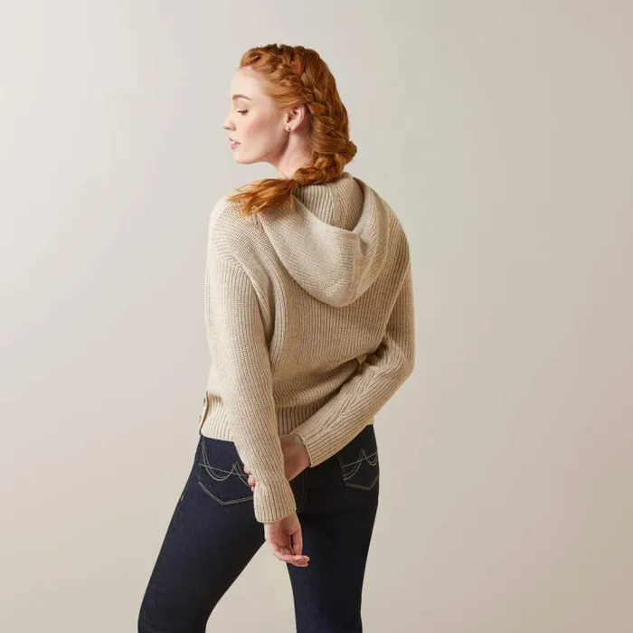 Women Sweaters and Cardigans Ariat Los Altos Sweater Oatmeal Heather Women Sweaters and Cardigans Ariat Los Altos Sweater Oatmeal Heather