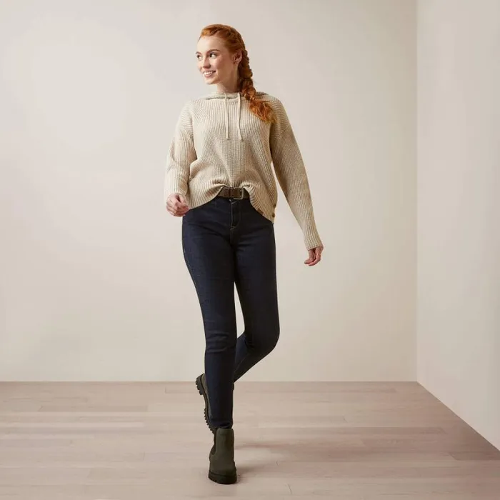 Women Sweaters and Cardigans Ariat Los Altos Sweater Oatmeal Heather Women Sweaters and Cardigans Ariat Los Altos Sweater Oatmeal Heather