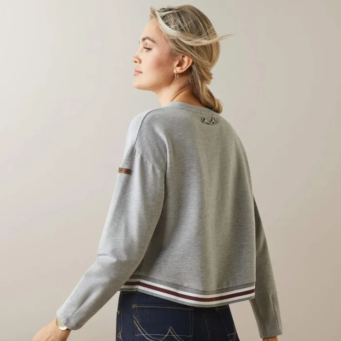 Women Sweaters and Cardigans Ariat Pacifica Sweatshirt Heather Grey Women Sweaters and Cardigans Ariat Pacifica Sweatshirt Heather Grey