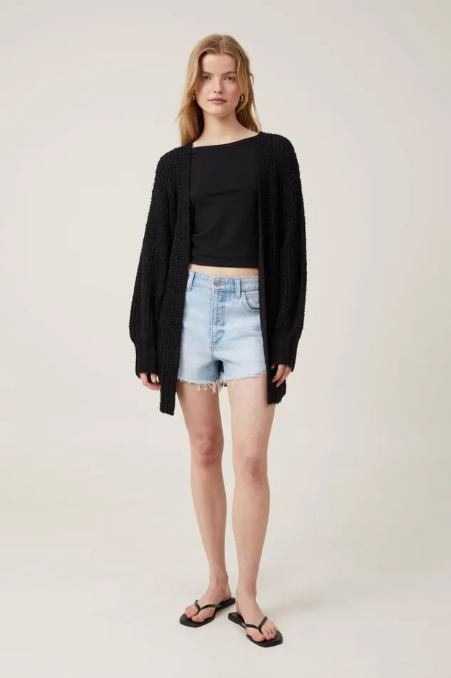 Women Sweaters and Cardigans Cotton On Longline Cardigan Black