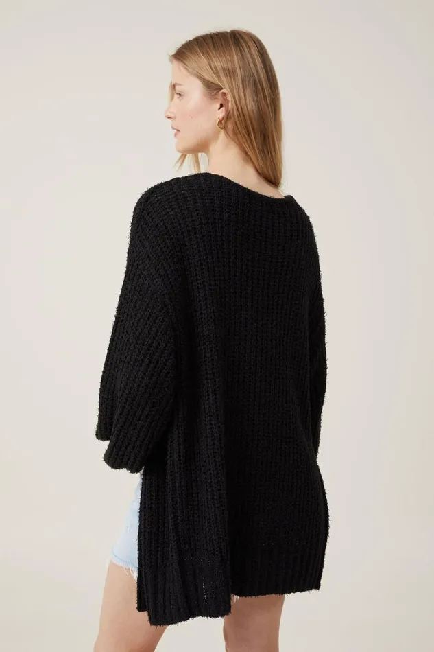 Women Sweaters and Cardigans Cotton On Longline Cardigan Black
