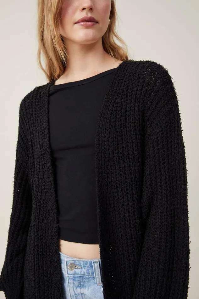 Women Sweaters and Cardigans Cotton On Longline Cardigan Black