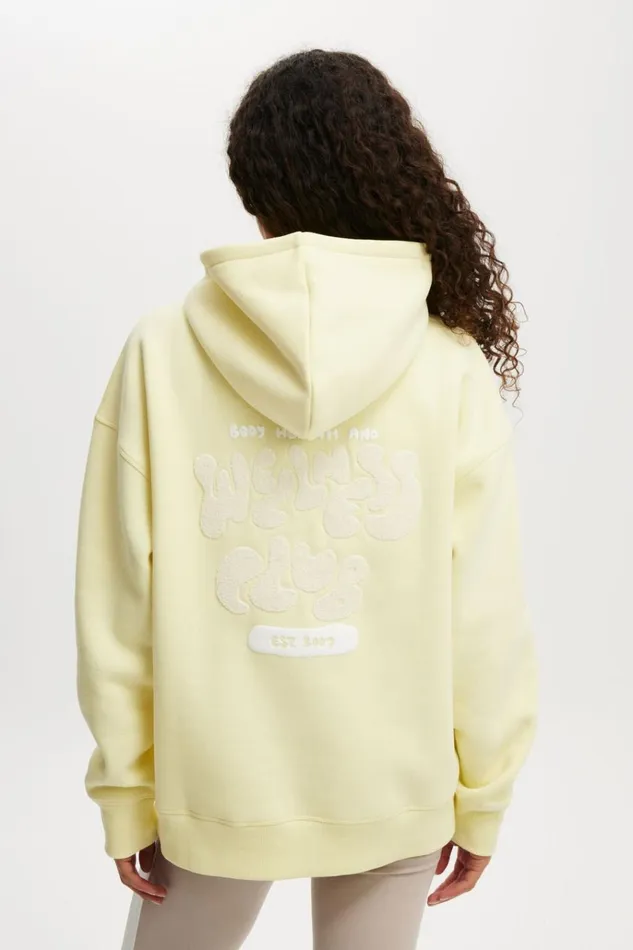 Women Sweats and Hoodies Cotton On Plush Premium Graphic Hoodie Yellow Dreambhwc Wellness Club Women Sweats and Hoodies Cotton On Plush Premium Graphic Hoodie Yellow Dreambhwc Wellness Club