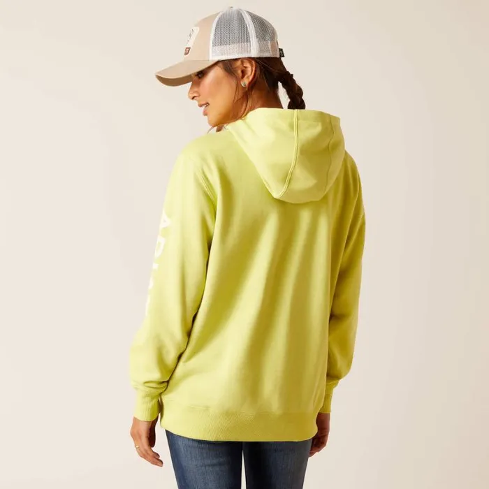 Women Sweatshirts and Hoodies Ariat Ariat Logo Hoodie Celery Green