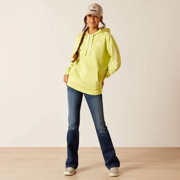 Women Sweatshirts and Hoodies Ariat Ariat Logo Hoodie Celery Green
