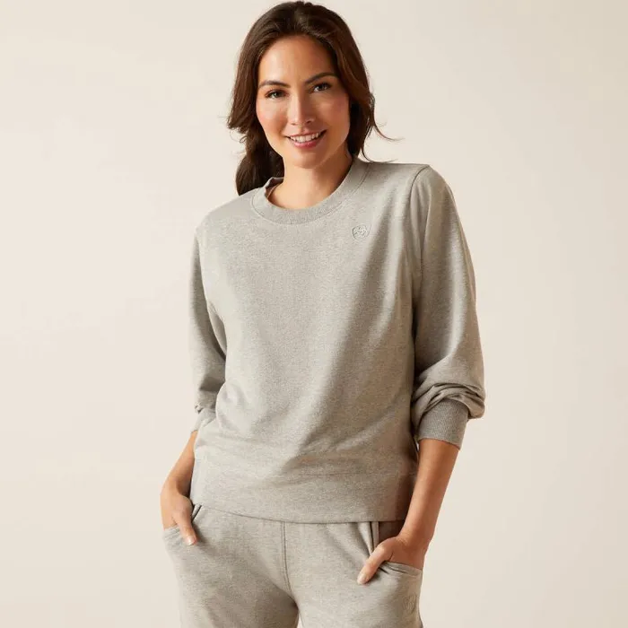 Women Sweatshirts and Hoodies Ariat Memento Sweatshirt Heather Grey
