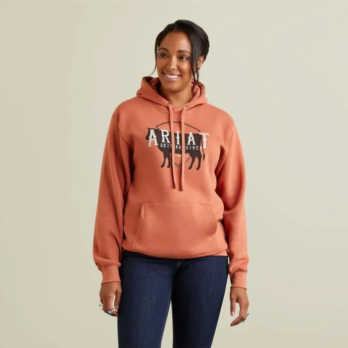 Women Sweatshirts and Hoodies Ariat REAL Branded Logo Hoodie Aragon