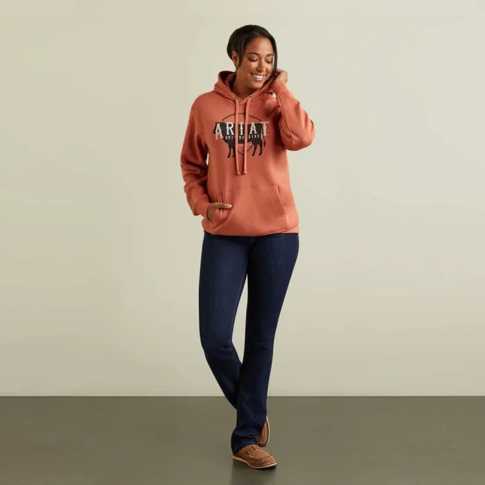 Women Sweatshirts and Hoodies Ariat REAL Branded Logo Hoodie Aragon