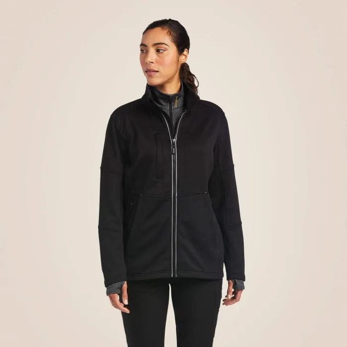 Women Sweatshirts and Hoodies Ariat Rebar Polartec Elite Full Zip Sweatshirt Black