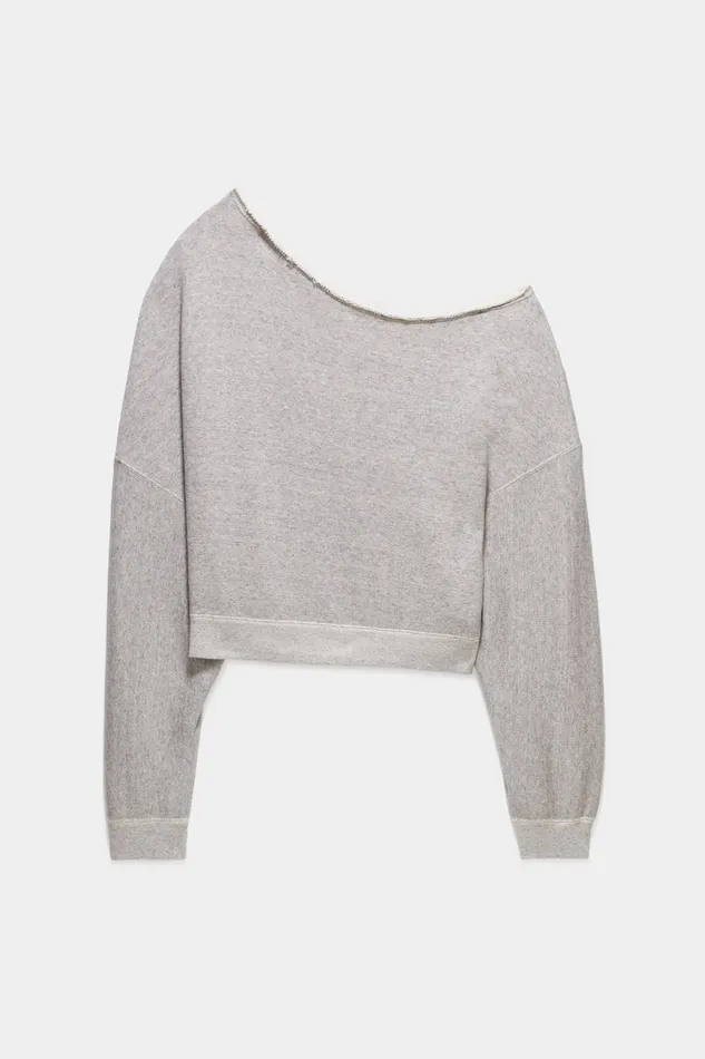 Women Sweatshirts R13 Off Shoulder Patti Sweatshirt 8211 Heather Grey Women Sweatshirts R13 Off Shoulder Patti Sweatshirt 8211 Heather Grey