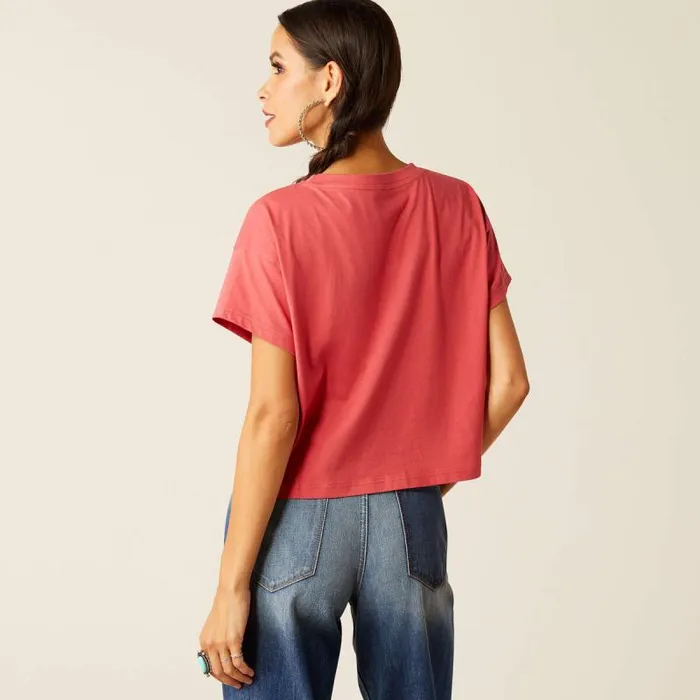 Women TShirts and Tops Ariat Lone Star TShirt Garnet Rose