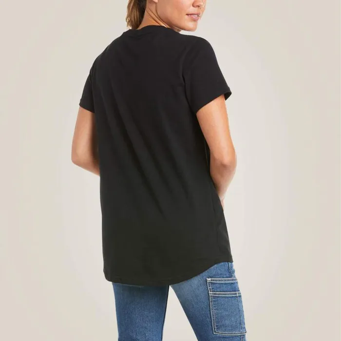Women TShirts and Tops Ariat Rebar Cotton Strong VNeck TShirt Black Women TShirts and Tops Ariat Rebar Cotton Strong VNeck TShirt Black