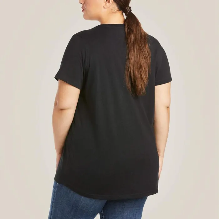 Women TShirts and Tops Ariat Rebar Cotton Strong VNeck TShirt Black Women TShirts and Tops Ariat Rebar Cotton Strong VNeck TShirt Black