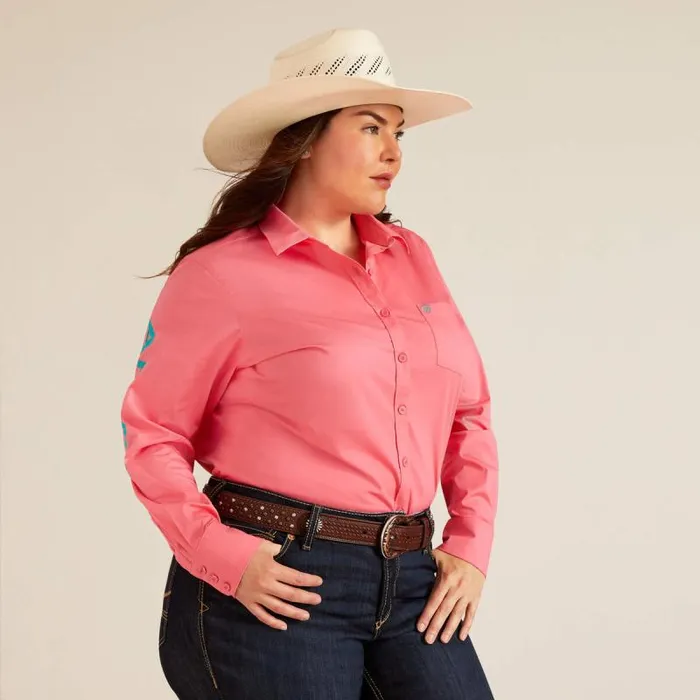 Women TShirts and Tops Ariat Wrinkle Resist Team Kirby Stretch Shirt Camellia Rose Women TShirts and Tops Ariat Wrinkle Resist Team Kirby Stretch Shirt Camellia Rose