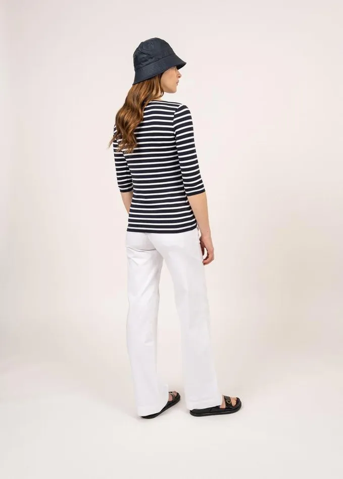 Women The AntiUV Stripes Collection Saint James GARDECOTE III Navy White