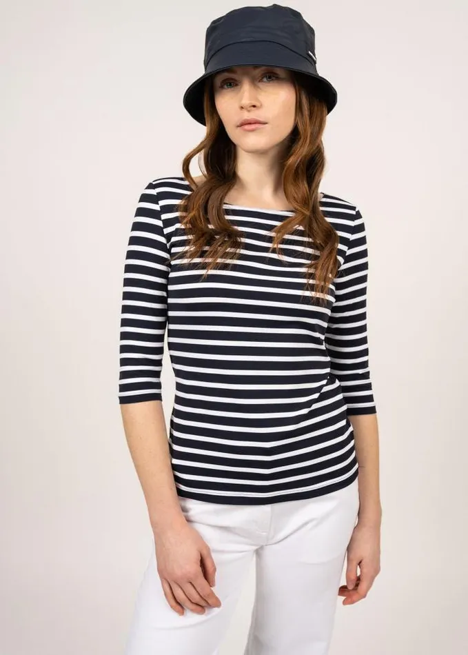 Women The AntiUV Stripes Collection Saint James GARDECOTE III Navy White