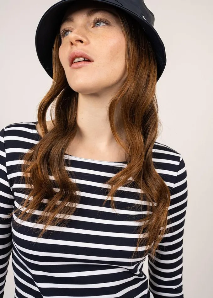 Women The AntiUV Stripes Collection Saint James GARDECOTE III Navy White