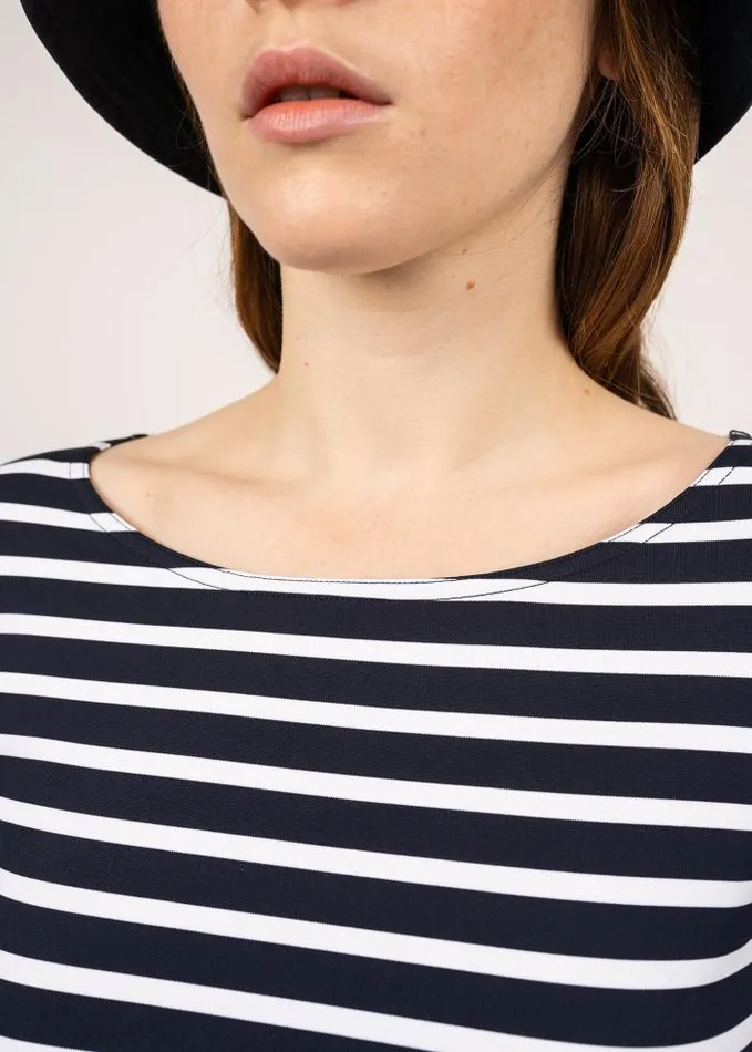 Women The AntiUV Stripes Collection Saint James GARDECOTE III Navy White