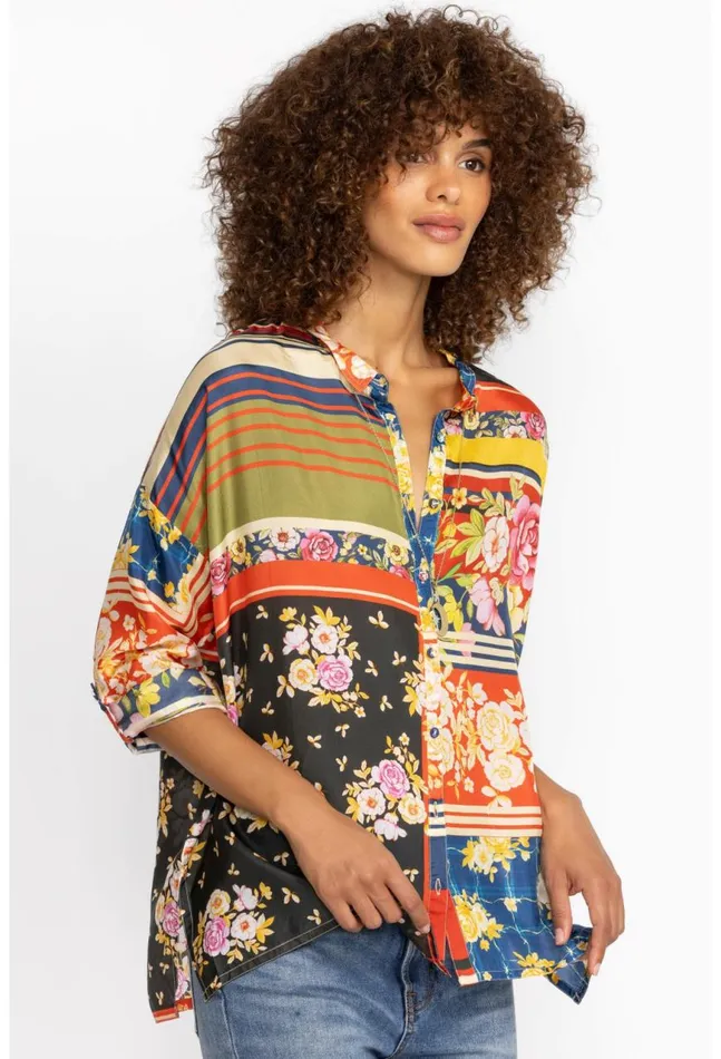 Women The Audrey Oversized Blouse Ortega Johnny Was Tops