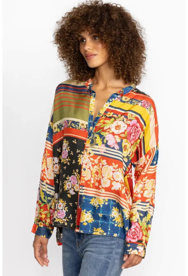 Women The Audrey Oversized Blouse Ortega Johnny Was Tops