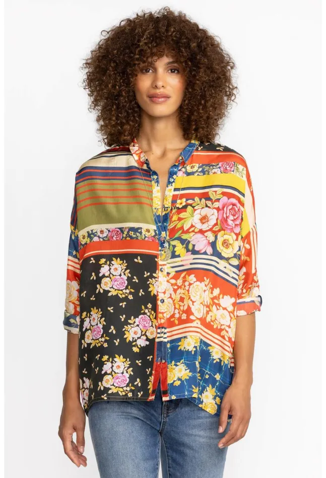 Women The Audrey Oversized Blouse Ortega Johnny Was Tops