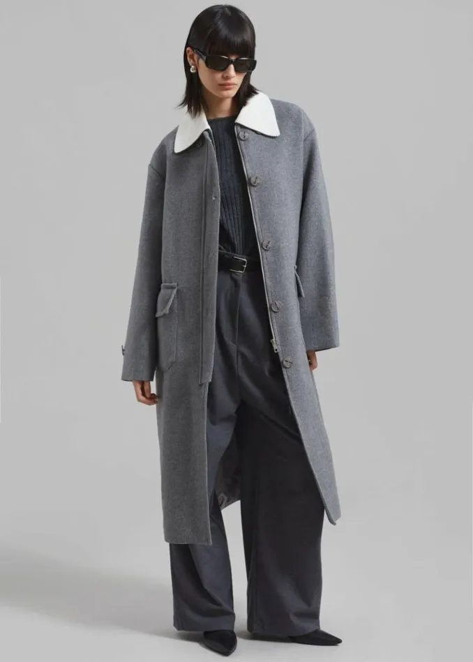 Women The Frankie Shop Ariana Coat 8211 Grey Grey