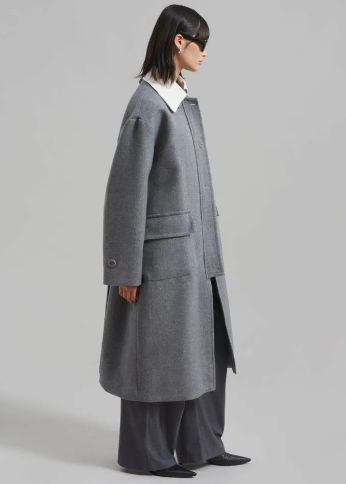 Women The Frankie Shop Ariana Coat 8211 Grey Grey