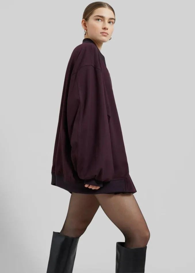 Women The Frankie Shop Astra Bomber Jacket 8211 Burgundy Burgundy