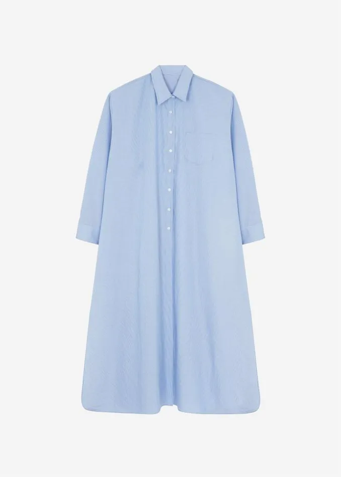 Women The Frankie Shop Avery Shirt Dress 8211 Blue Stripe Blue Stripe