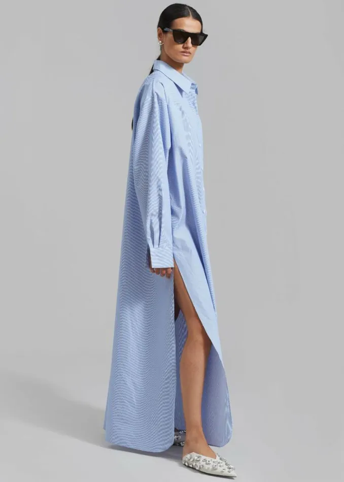 Women The Frankie Shop Avery Shirt Dress 8211 Blue Stripe Blue Stripe