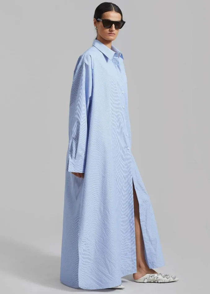 Women The Frankie Shop Avery Shirt Dress 8211 Blue Stripe Blue Stripe