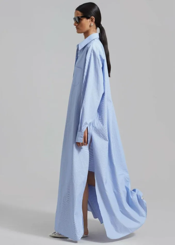 Women The Frankie Shop Avery Shirt Dress 8211 Blue Stripe Blue Stripe