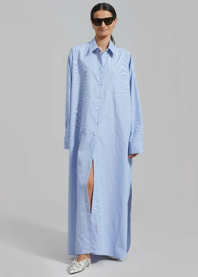 Women The Frankie Shop Avery Shirt Dress 8211 Blue Stripe Blue Stripe