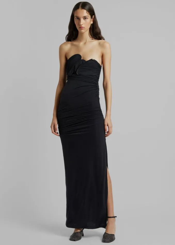 Women The Frankie Shop Christopher Esber Encompassed Looped Bodice Dress 8211 Black Black