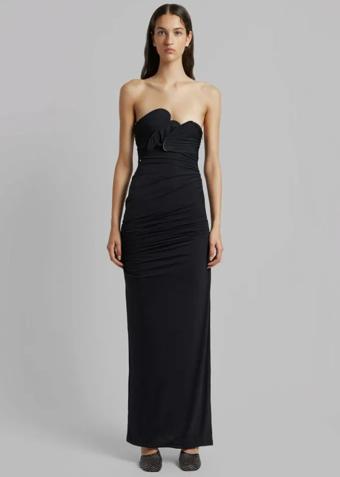 Women The Frankie Shop Christopher Esber Encompassed Looped Bodice Dress 8211 Black Black