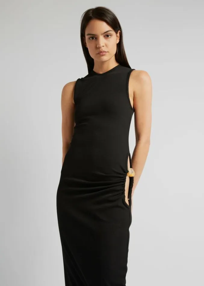 Women The Frankie Shop Christopher Esber Ruched Quartz Hip Tank Dress 8211 BlackYellow Stones Blackyellow Stones Women The Frankie Shop Christopher Esber Ruched Quartz Hip Tank Dress 8211 BlackYellow Stones Blackyellow Stones