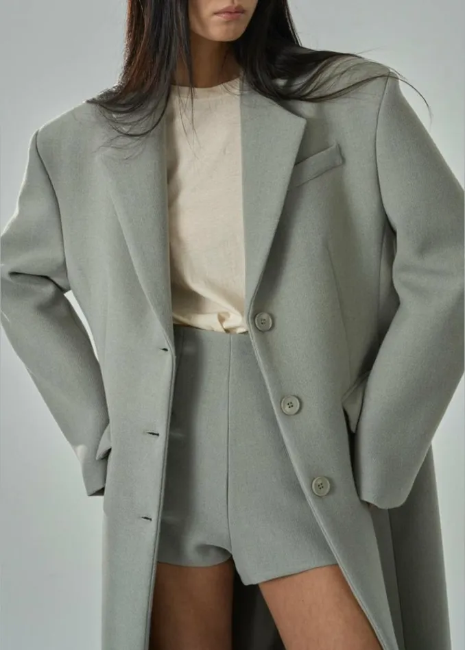Women The Frankie Shop Mira Coat 8211 Sage Sage