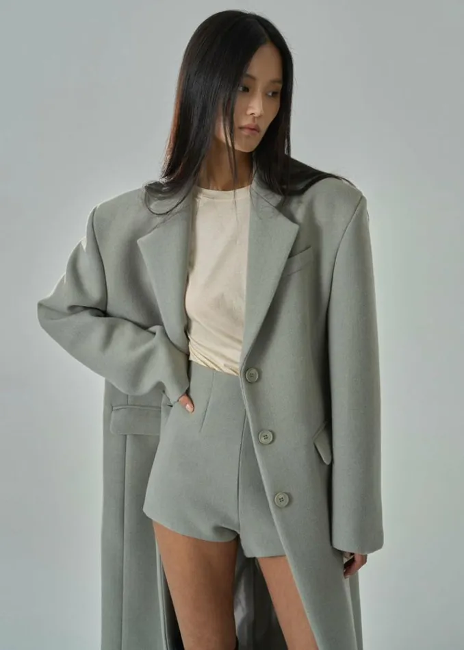 Women The Frankie Shop Mira Coat 8211 Sage Sage