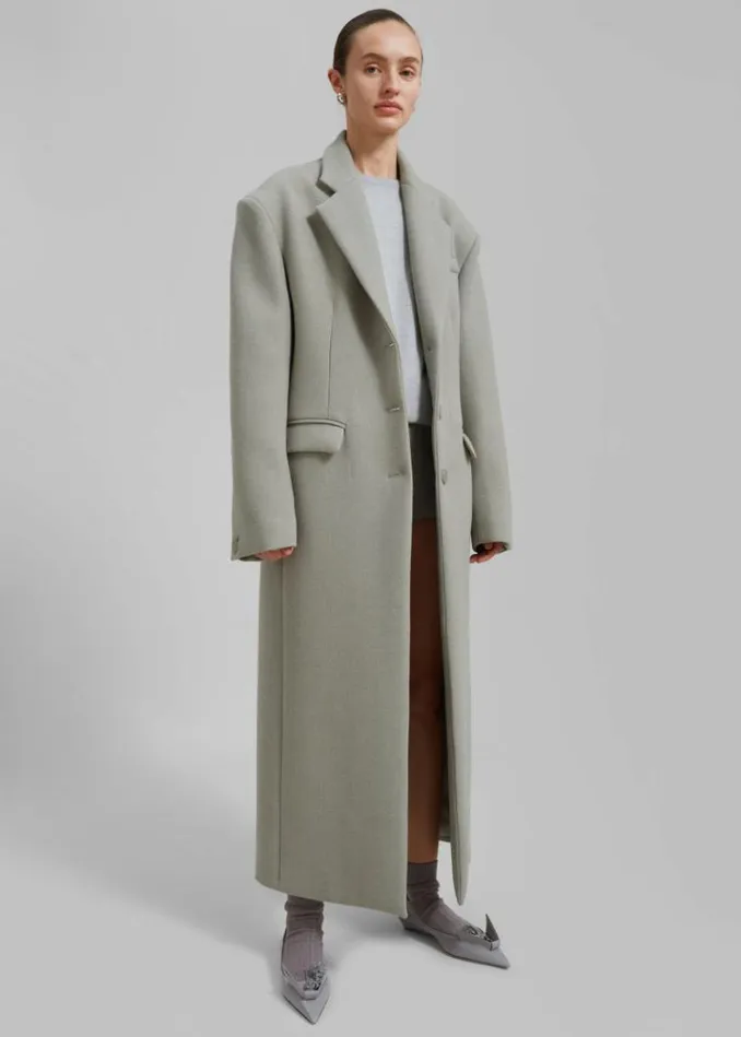 Women The Frankie Shop Mira Coat 8211 Sage Sage