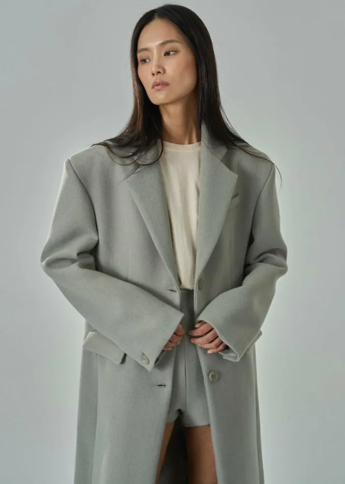 Women The Frankie Shop Mira Coat 8211 Sage Sage