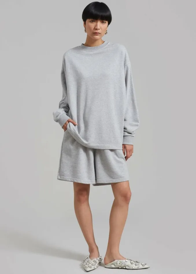 Women The Frankie Shop Newton Sweatshorts 8211 Grey Grey
