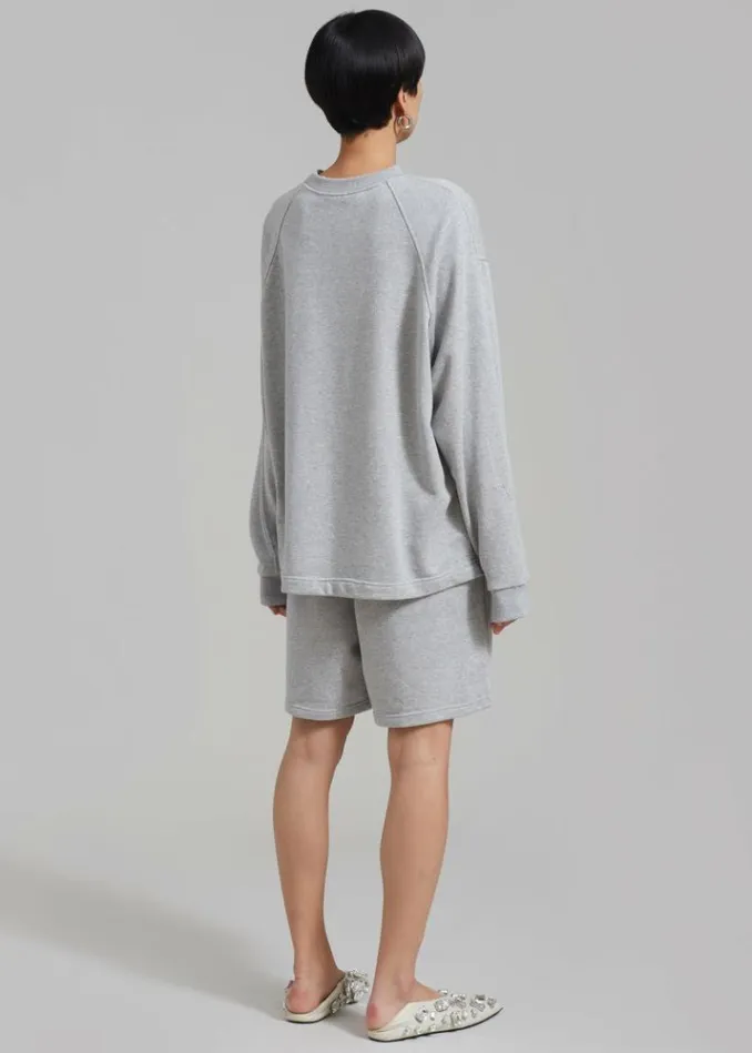Women The Frankie Shop Newton Sweatshorts 8211 Grey Grey