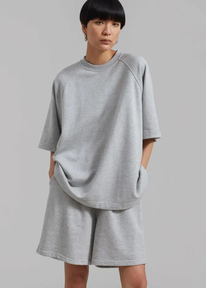 Women The Frankie Shop Newton Sweatshorts 8211 Grey Grey