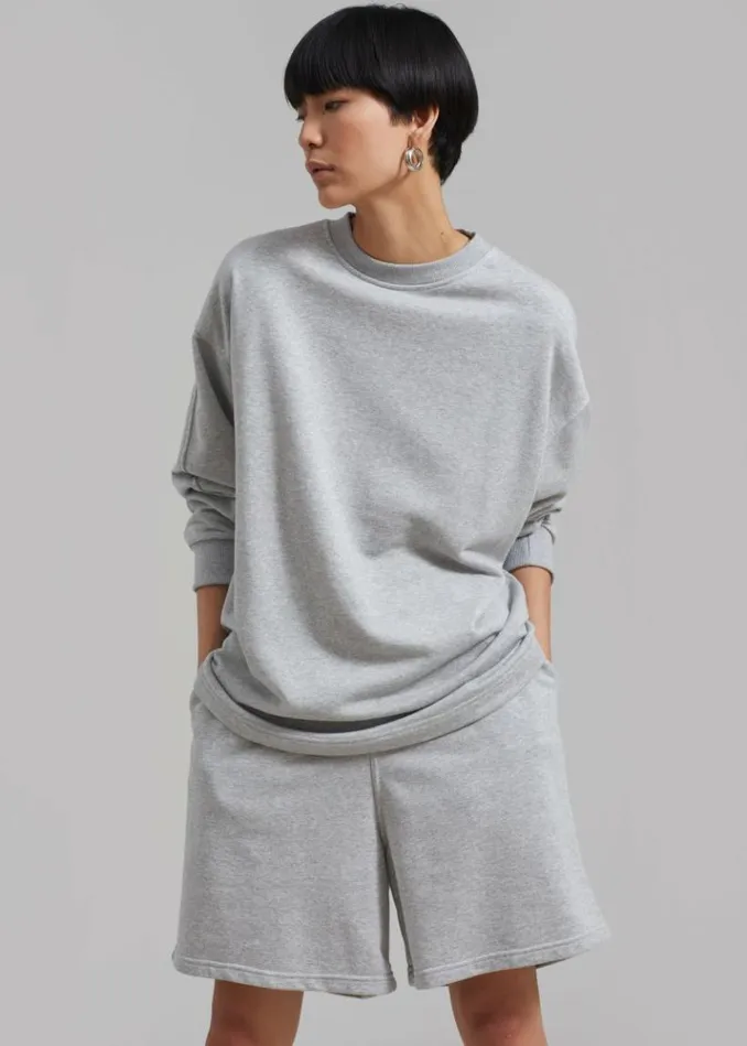 Women The Frankie Shop Newton Sweatshorts 8211 Grey Grey