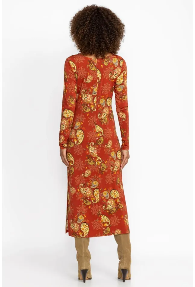 Women The Janie Favorite Long Sleeve Tie Front Knit Dress Paisley Lace Johnny Was Dresses