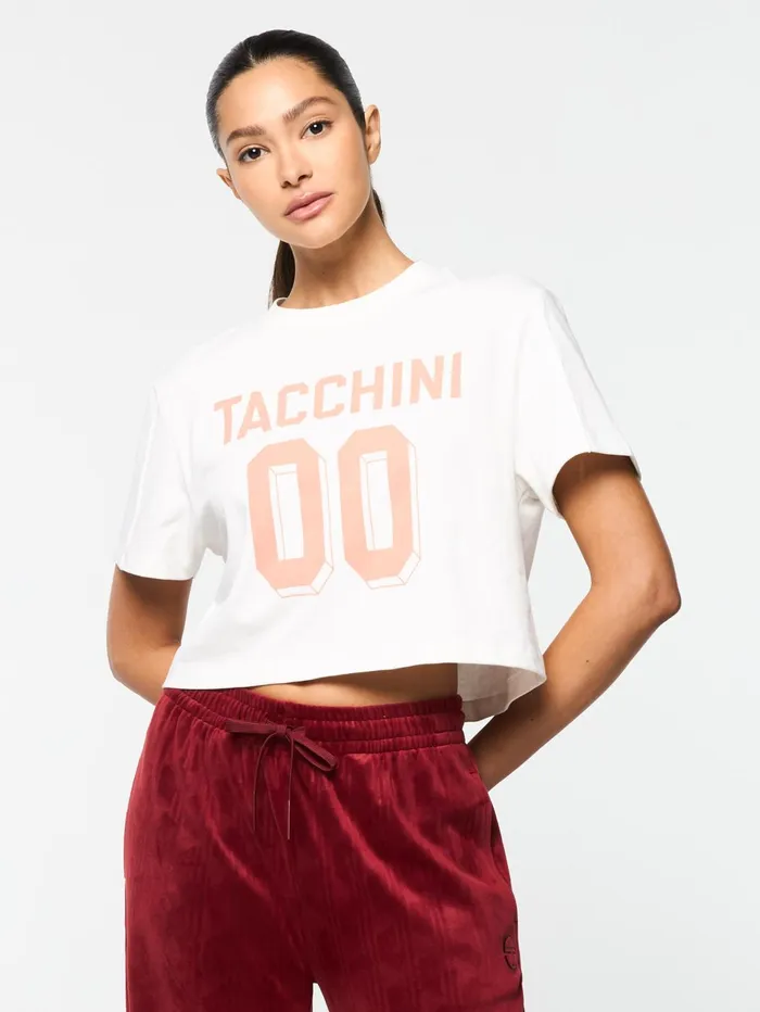 Women Tops And Sports Bras Sergio Tacchini Amore Crop TShirt Gardenia