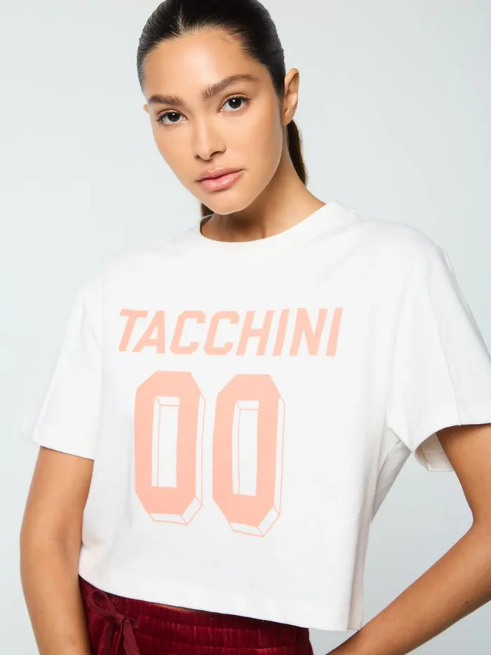 Women Tops And Sports Bras Sergio Tacchini Amore Crop TShirt Gardenia