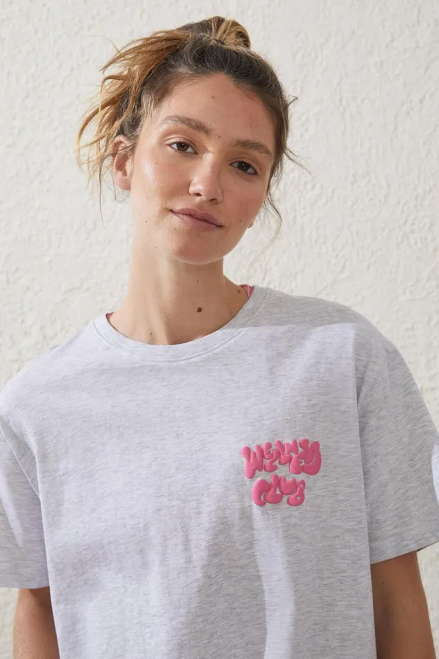 Women Tops Cotton On Active Graphic Tshirt Grey Marlewellness Club Women Tops Cotton On Active Graphic Tshirt Grey Marlewellness Club