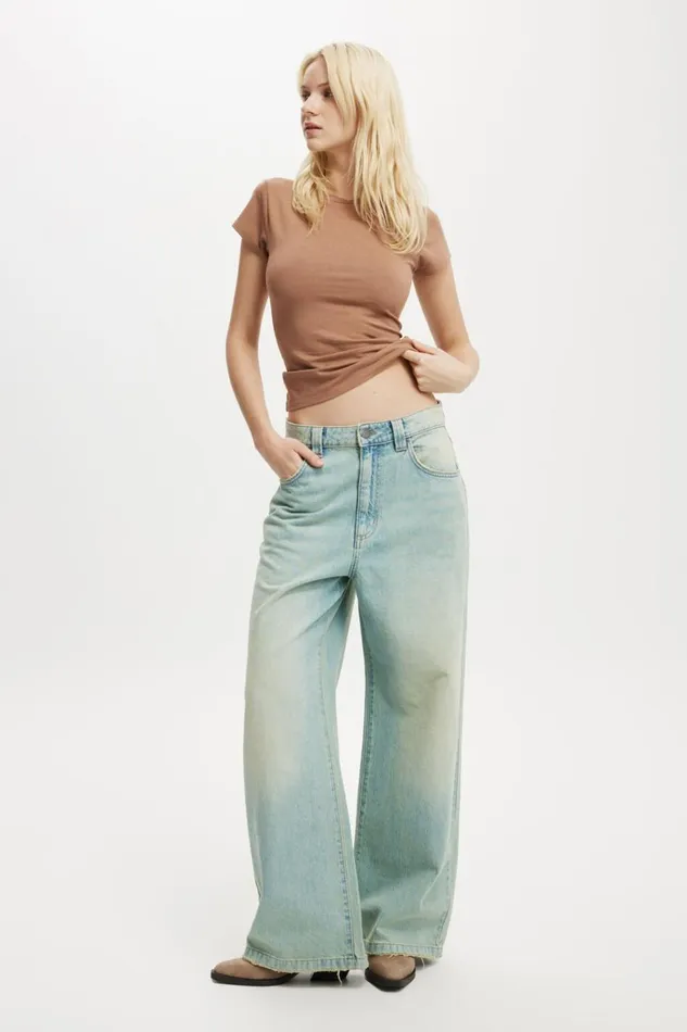 Women Tops Cotton On All Day Crew Tee Baked Clay Women Tops Cotton On All Day Crew Tee Baked Clay