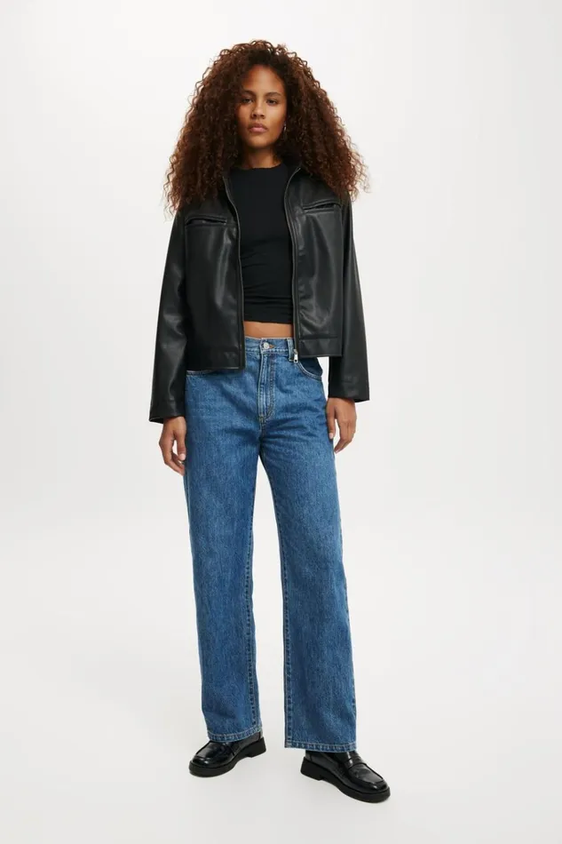 Women Tops Cotton On All Day Crew Tee Black
